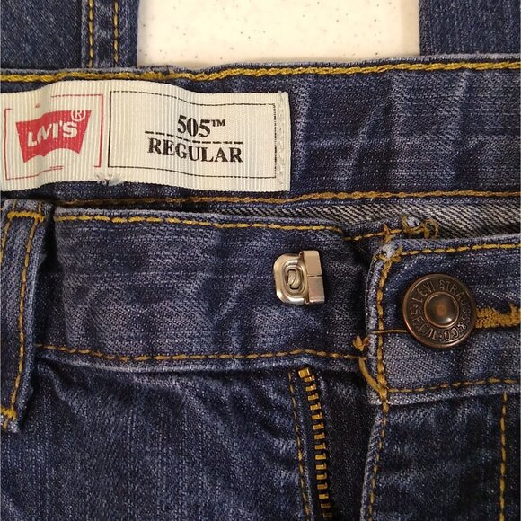 Levi Strauss 505 Women's 10 Reg 25x25 Low Rise Straight Leg Adjustable Waist EUC - Picture 11 of 12